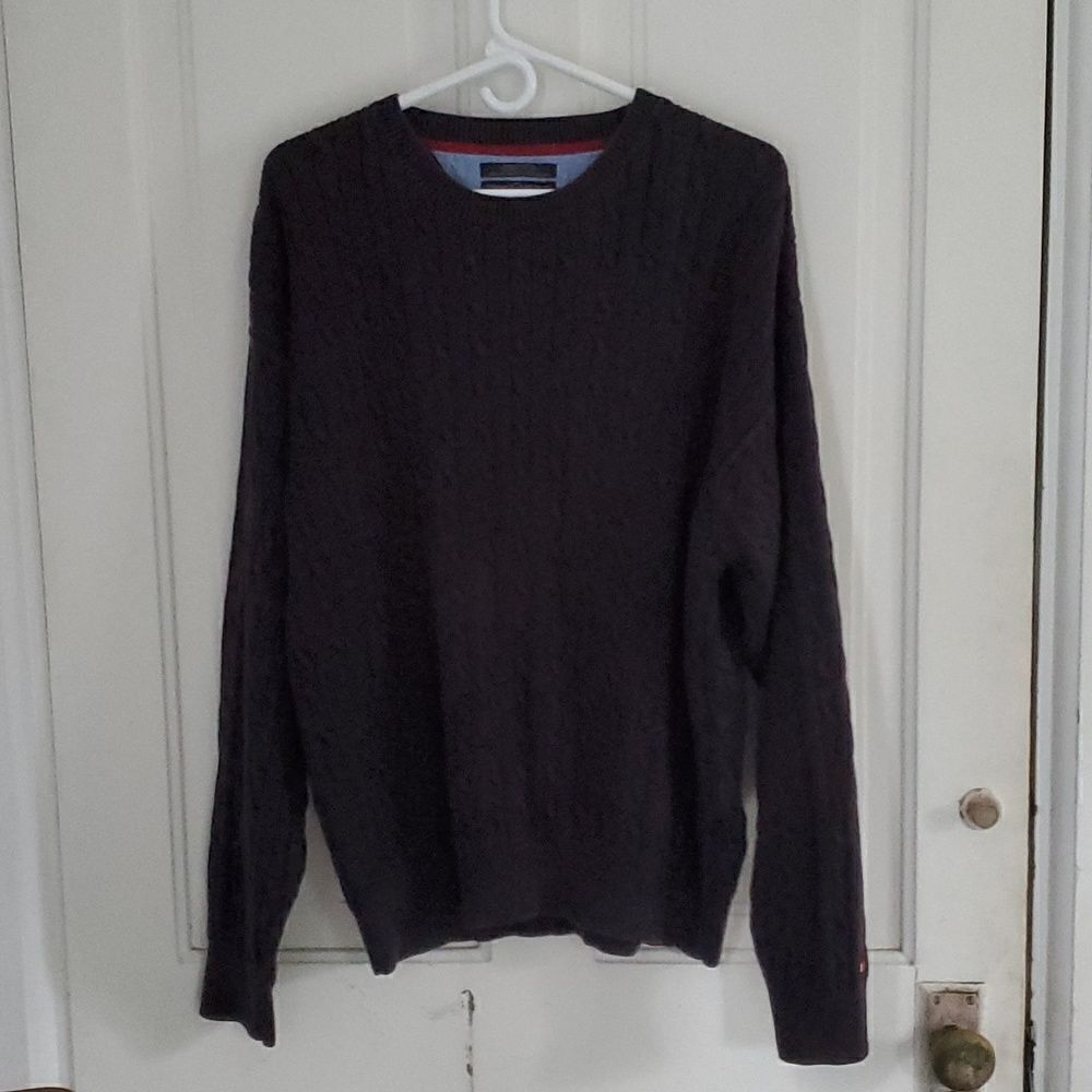 Tommy Hilfiger Golf Black Cableknit Sweater